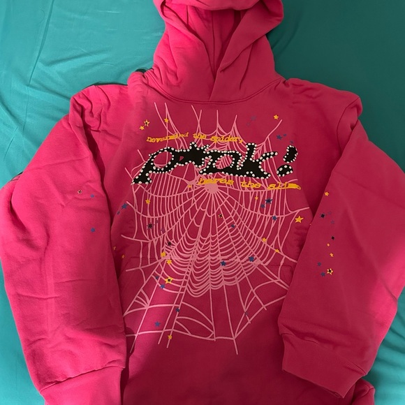 Pink Graphic Hoodie for Men